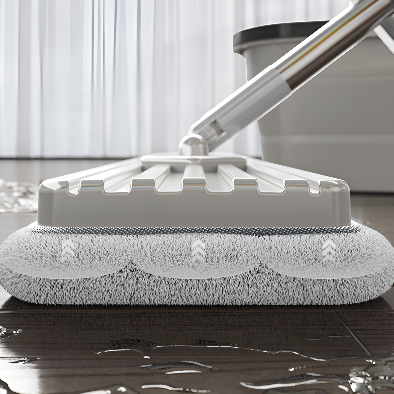 掃除シートを取り付けたワイパーのアップ画像