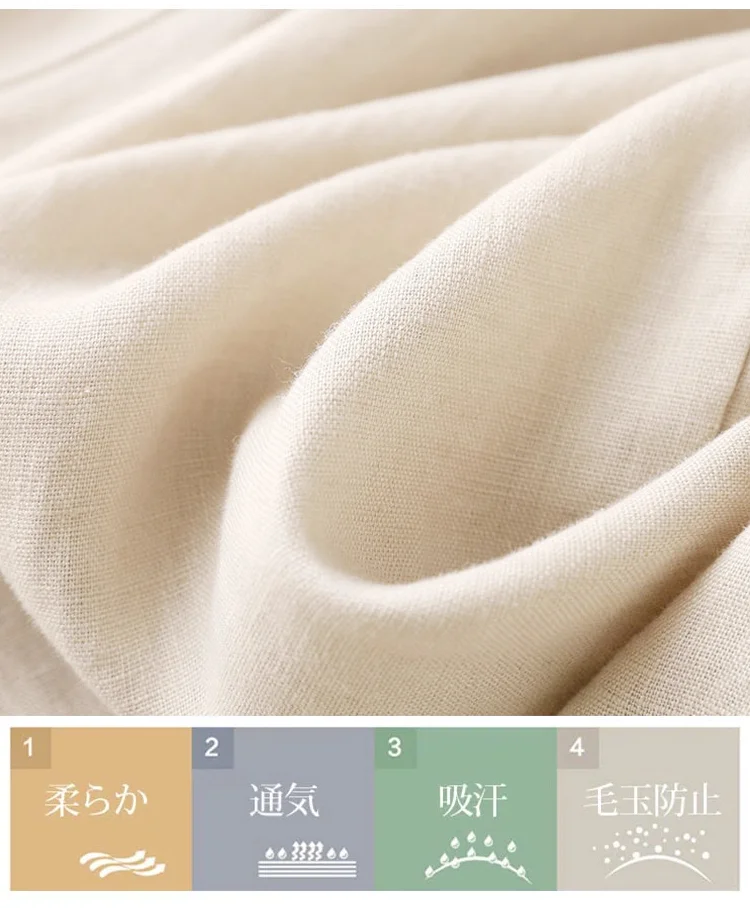 夏にぴったりの涼しい綿麻素材ワンピース