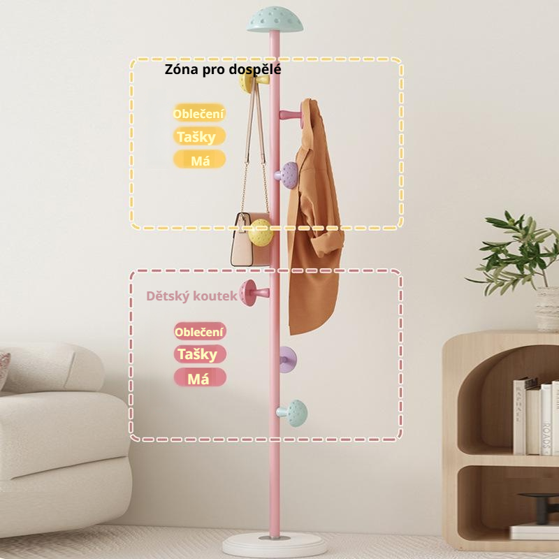 Domácí věšák na kabáty a tašky, dopaminový stojan na oblečení do obývacího pokoje