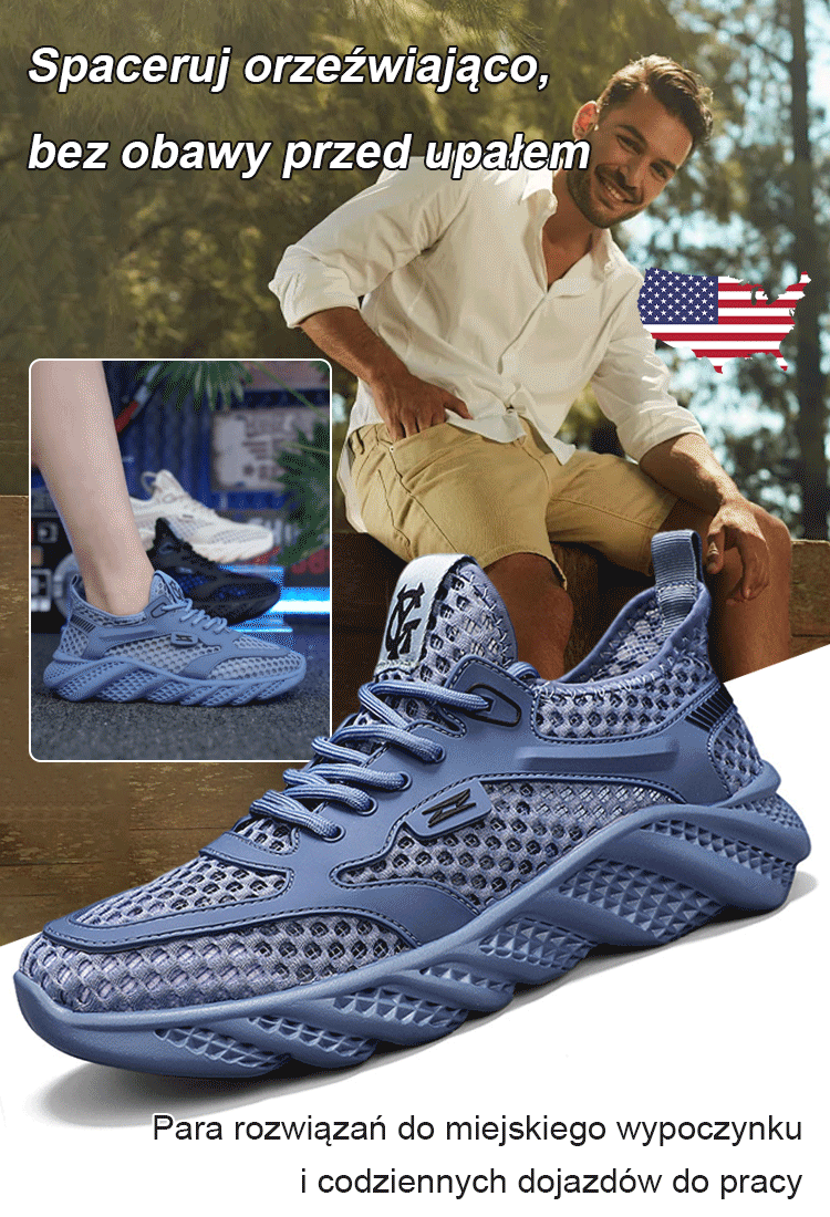 Niskie buty męskie na co dzień do turystyki pieszej