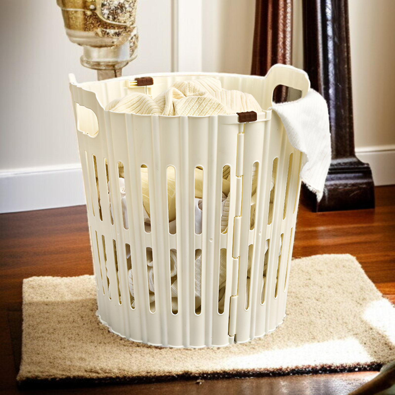 バスルーム家庭用折りたたみ汚れた衣類バスケットシンプルな通気性中空汚れた衣類バスケット汚れた衣類収納バスケット