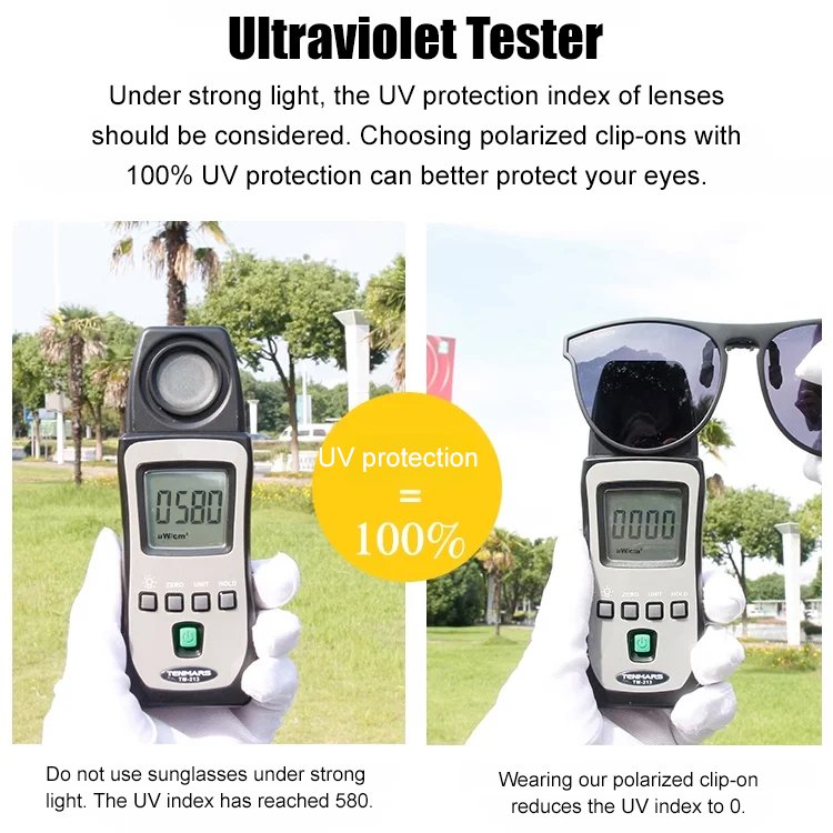 Ultra-light polarized sunglasses clip-on for men and women