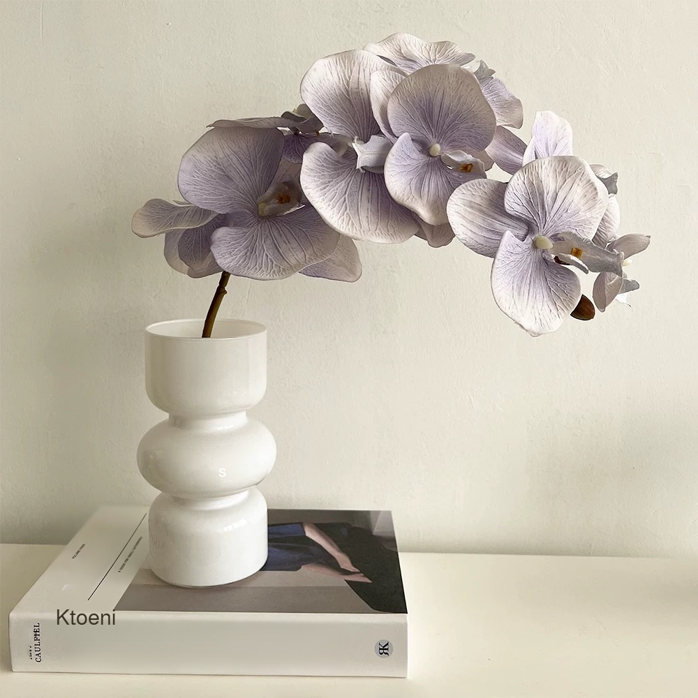 Retro Cream Style Tulip Plastic Living Room Desktop Art Flower Vase