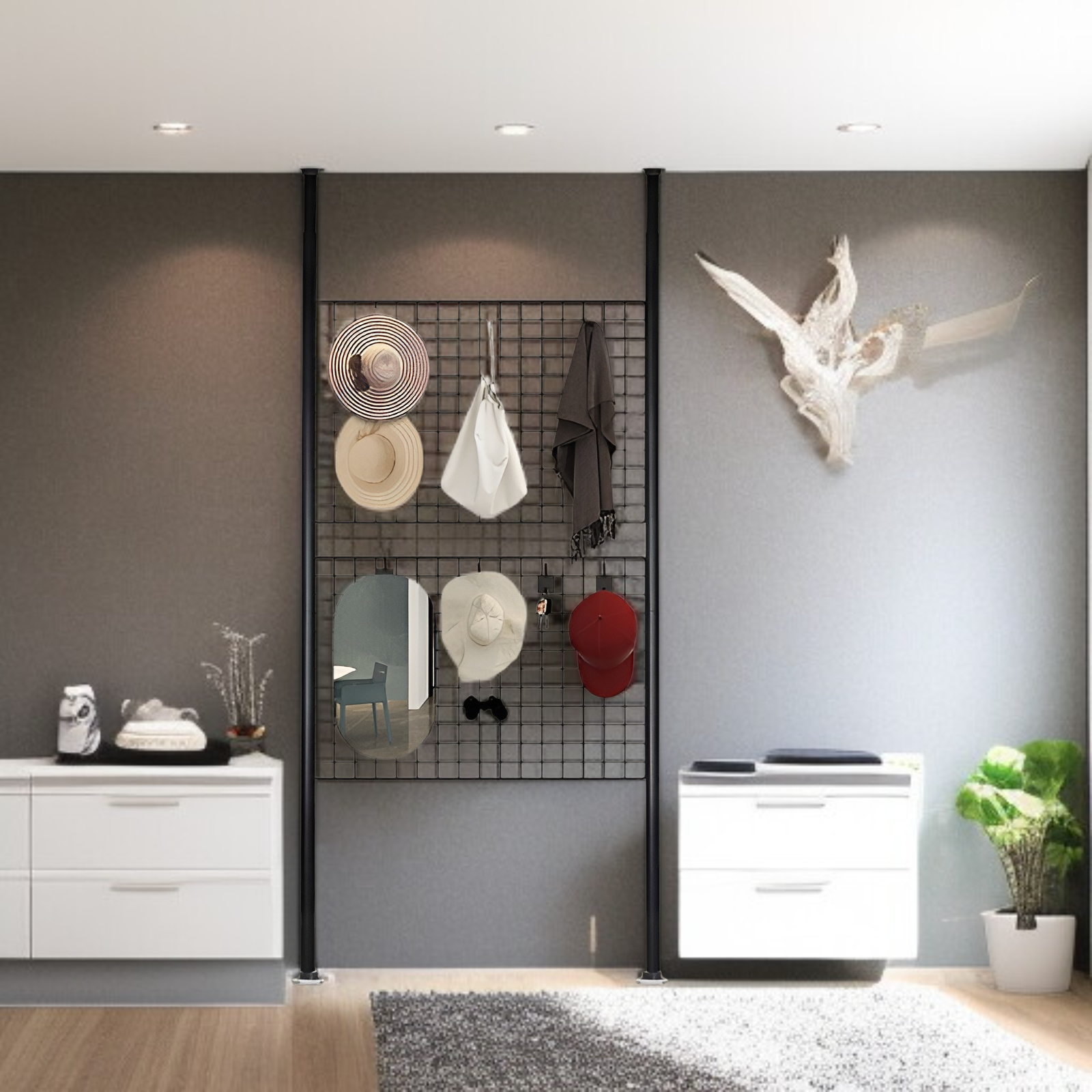 間仕切りネットDIYで空間を仕切る