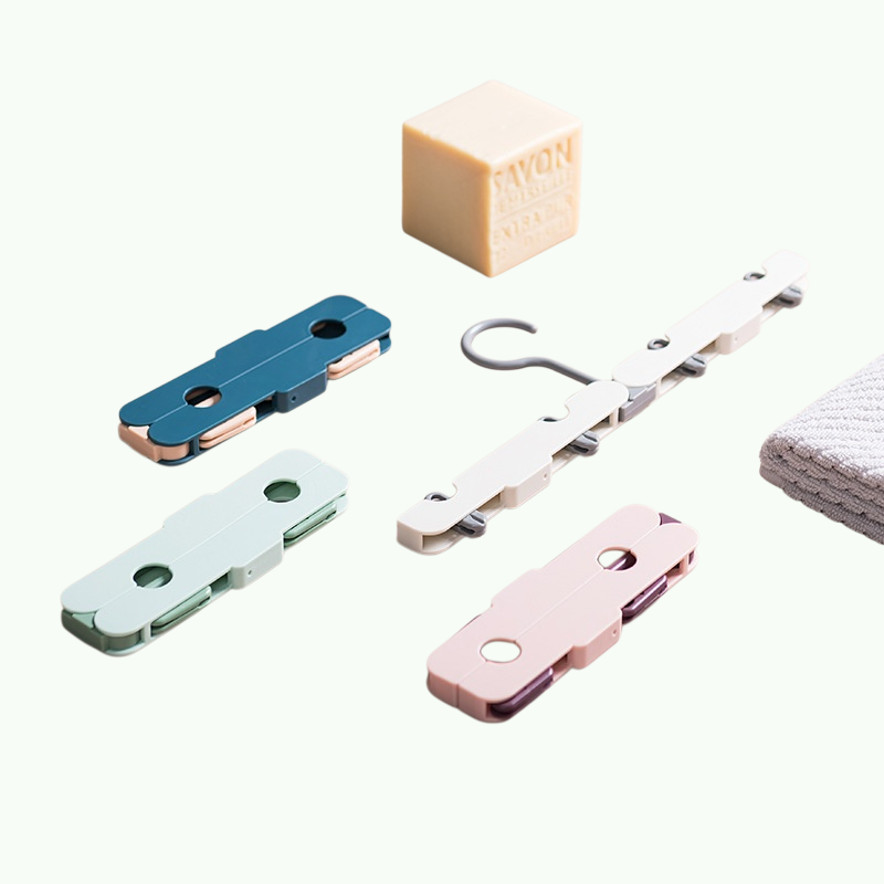 휴대용 다용도 접이식 옷걸이 양말 미끄럼 방지 매직 행거 아웃도어 여행 옷걸이 여객 옷걸이 휴대용 멀티 클립 행거