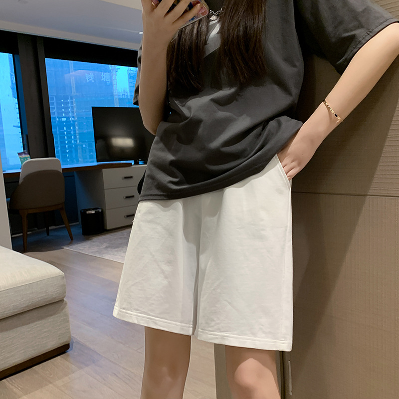 여하 와이드 일자 빅사이즈 겉옷 빅팬츠 와이드 트레이닝 반바지 캐주얼 5부 반바지