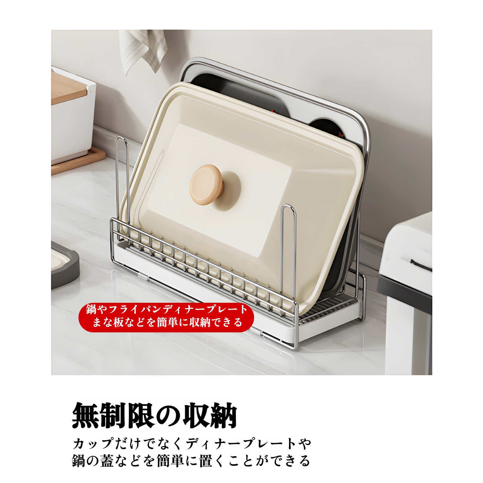304ステンレススチールカップラックキッチンラックデスクトップ高価値テーブルサイド吊り下げティーカップ収納ラック排水ラック