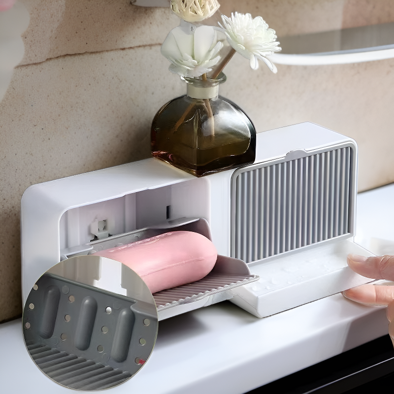 펀치 없는 흡판 벽걸이 커버 비누함