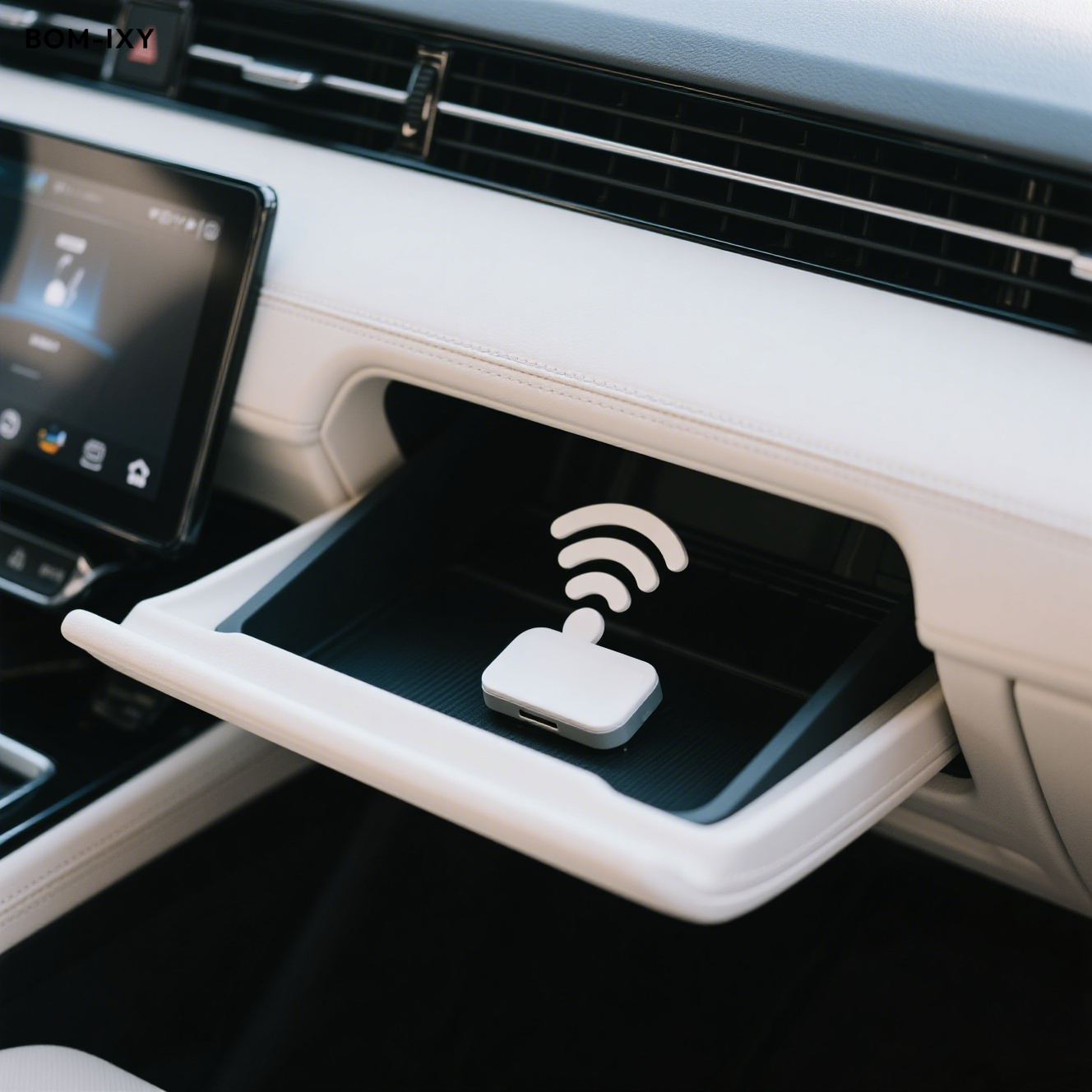 여러 기기와 연결된 자동차 와이파이