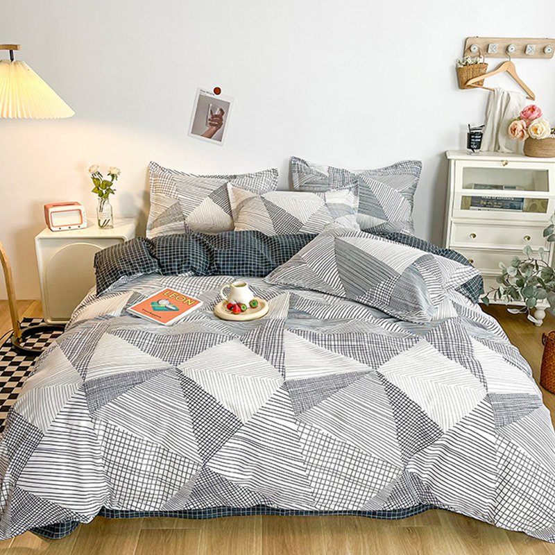 워싱 면 쓰리피스 소녀 플라워 침대 시트 커버