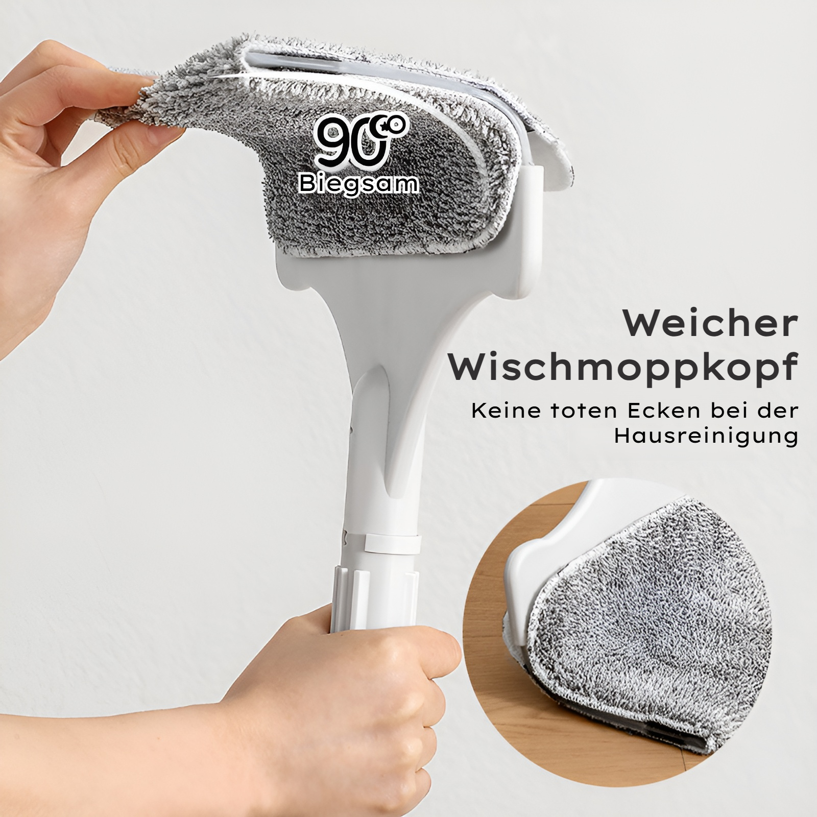Teleskopische 2-in-1-Faulenzer-Wischmopp