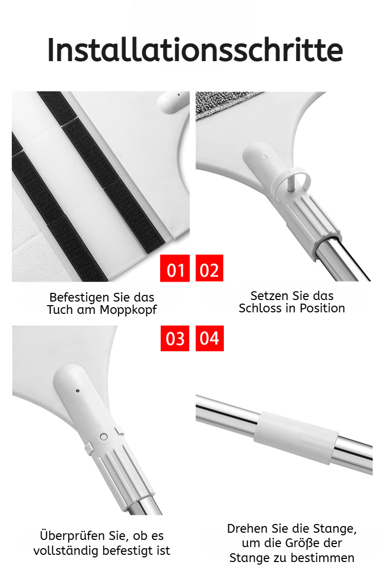 Reinigungsbürste mit ausziehbarem Griff für Haushaltsreinigung