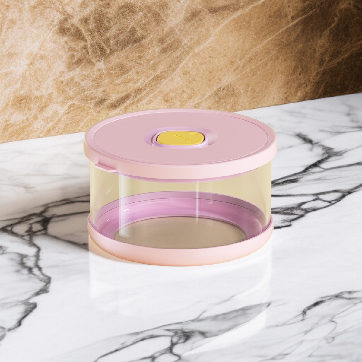 جولة شفافة لحفظ مربع