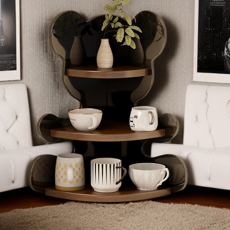 رف تخزين الأكواب الأكريليك