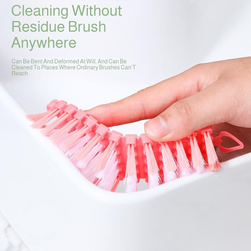 Bendable corner brush, fruit and vegetable cleaning brush, bathtub brush, faucet cleaning brush, til