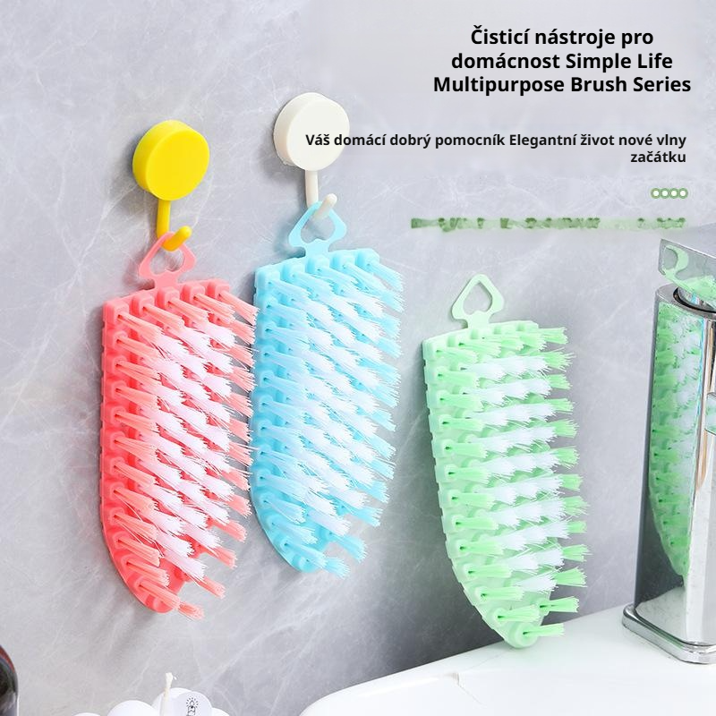 Ohebný kartáč na rohy, kartáč na čištění ovoce a zeleniny