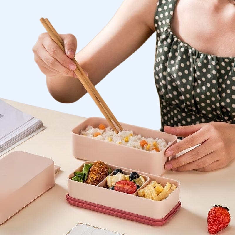 分層保鮮帶蓋上班族便當盒子