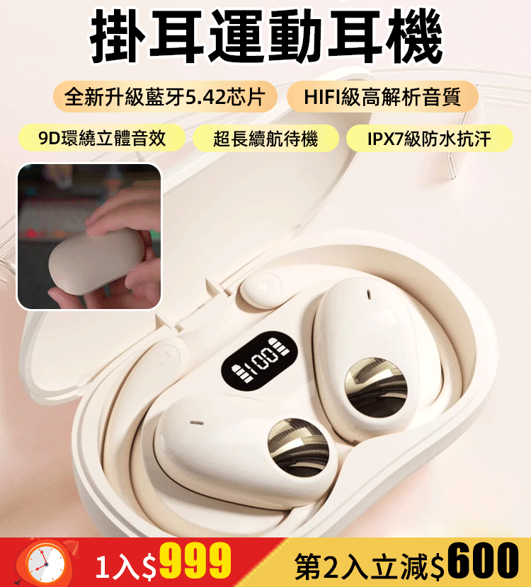 180°旋轉開放式OWS藍牙耳機