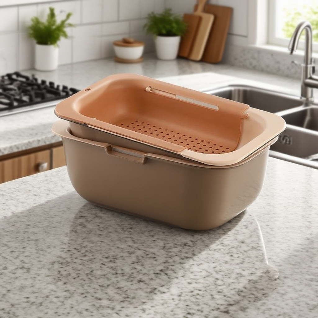 이중 신축 주방 세숫대야 물바구니