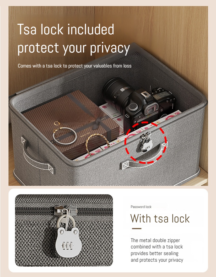 TSA Lock Large Capacity Storage Box