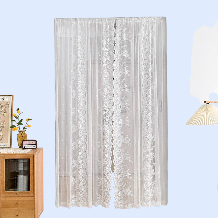 簡単設置！ふんわりレースカーテン