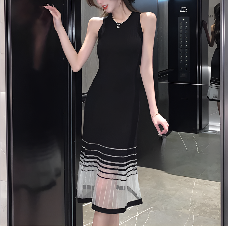 여름용 시원한 아이스 실크 냉감 원피스 착용컷