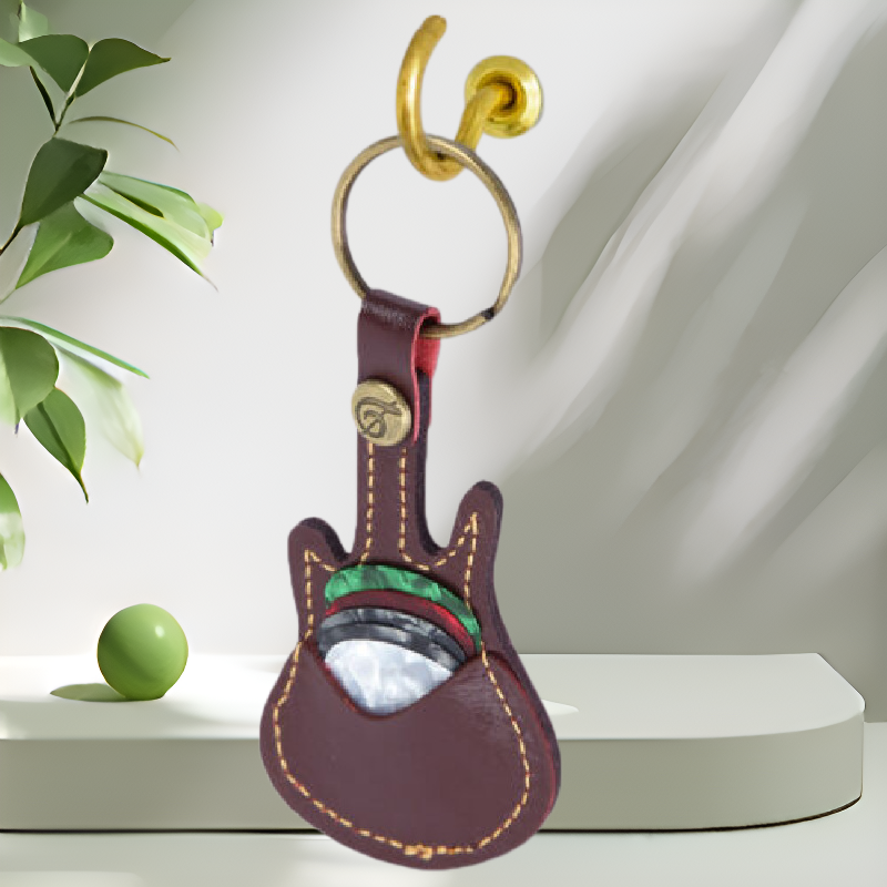 キーホルダー付きピックケースの使用例