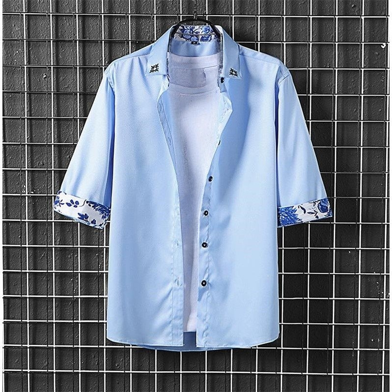 接触冷感7分袖シャツ