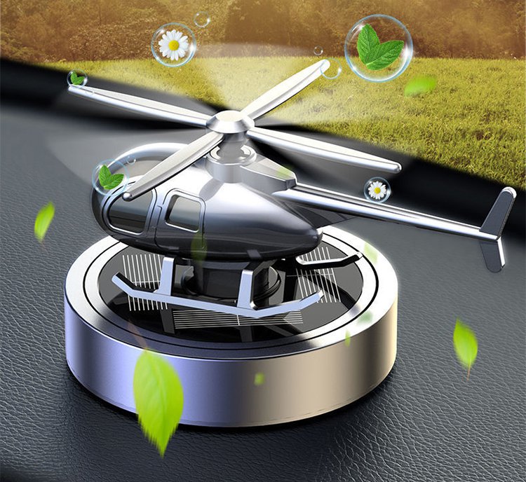 Solar-Powered Helicopter Aromatherapy Car Ornament