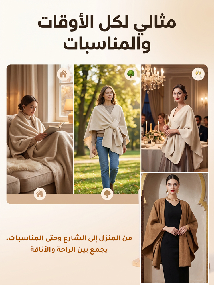 شال نسائي عصري جديد لموسمي الخريف والشتاء بطراز أوروبي وأمريكي