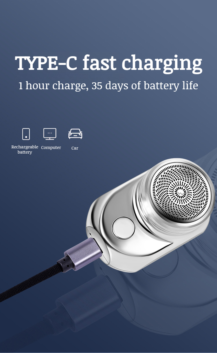 Portable electric razor Rechargeable car mini razor Razor Portable car razor
