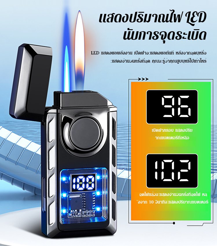 ไฟแช็กอัจฉริยะควบคุมด้วยเสียงป้องกันลม