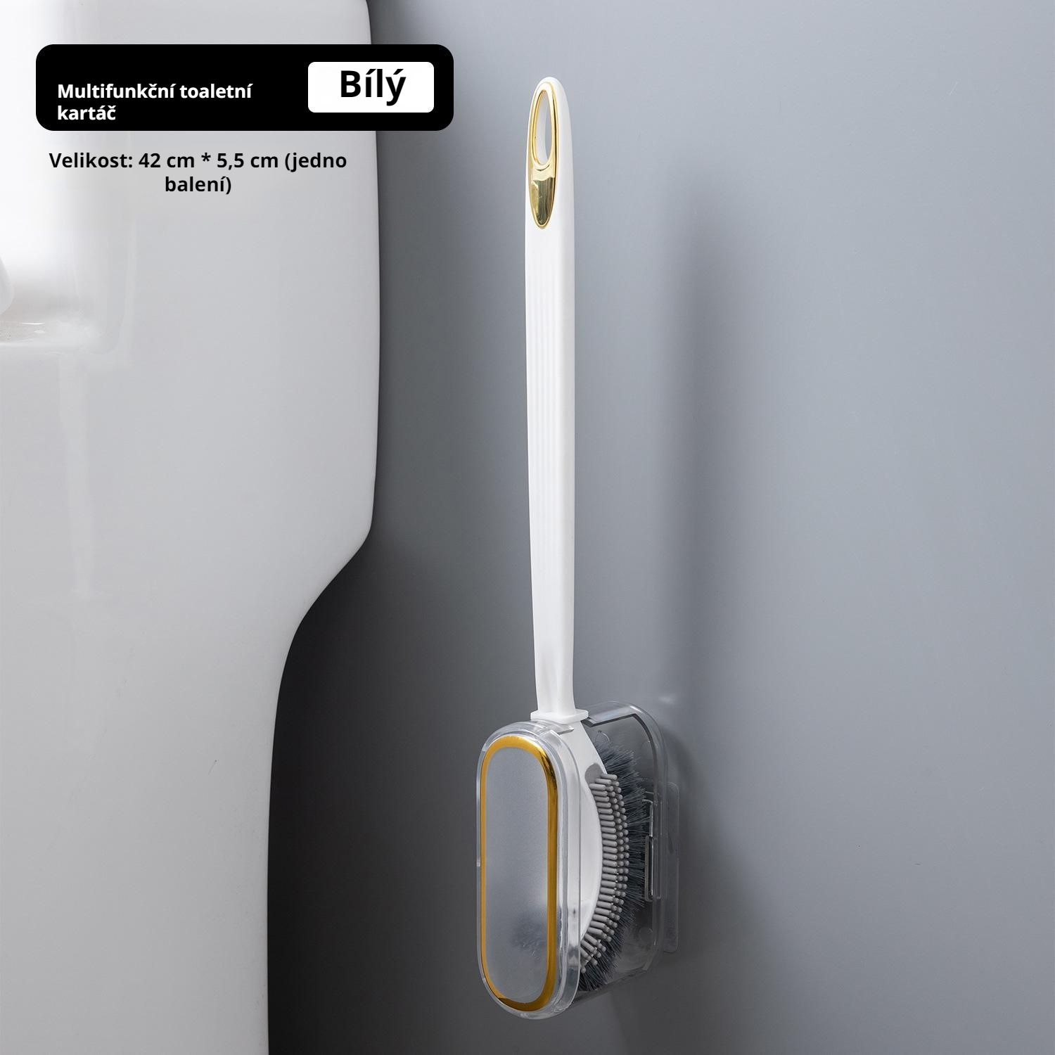 Bezvrtací domácí WC kartáč bez slepých míst