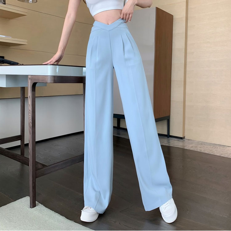 サイドベルト付ロングスーツパンツ