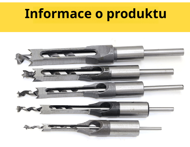 Čtvercový vrták vhodný pro kutily i řemeslníky