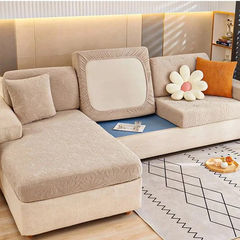 논슬립 풀커버 스판 자카르 소파 커버