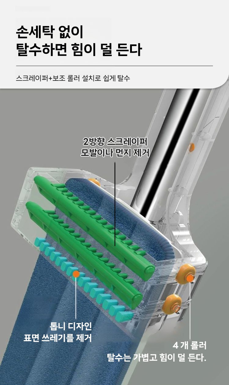 플랫 밀대 헤드 클로즈업