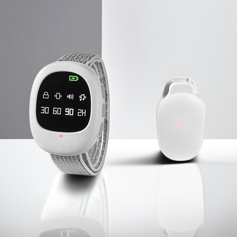 Nouveau bébé personnes âgées alarme de mouillage vibration flash sonnerie rappel alarme d'énurésie a