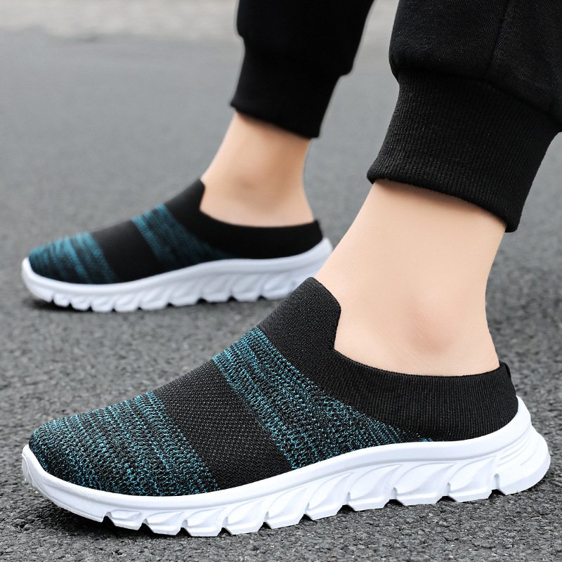 飛織スリッパ網面通気性カジュアル靴パンプス軟底