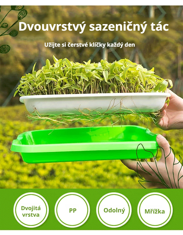 Domácí hydroponický sadbový tác na zeleninu