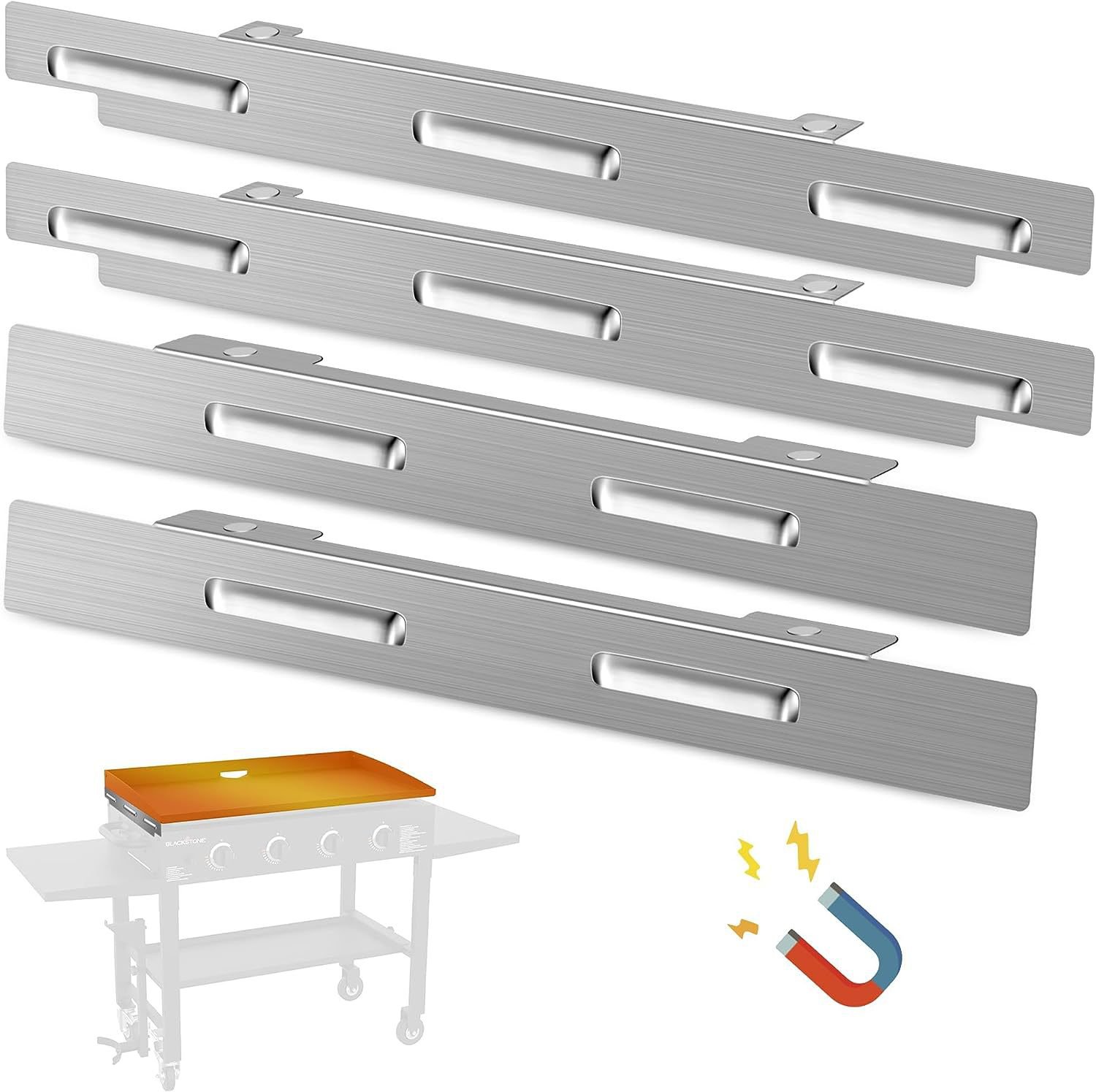 36 inch wind guard attached to Blackstone griddle