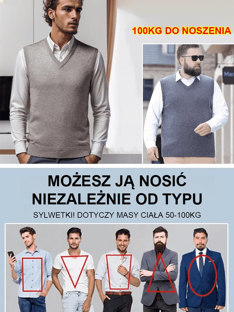 Bezrękawnik z dekoltem w serek, jednokolorowy, idealny do klimatyzowanych pomieszczeń