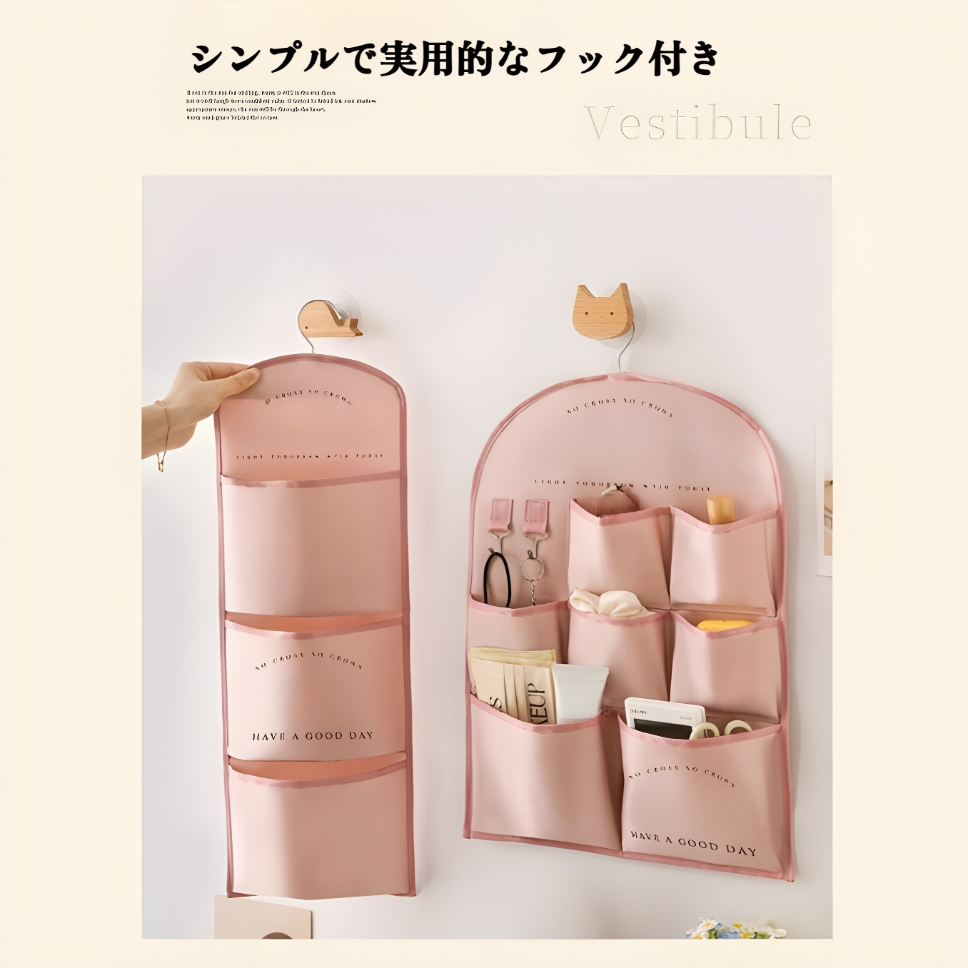 布製吊り下げバッグ ベッドサイドドア収納 壁掛け収納バッグ クリエイティブ吊り下げ収納 多目的壁掛け収納バッグ