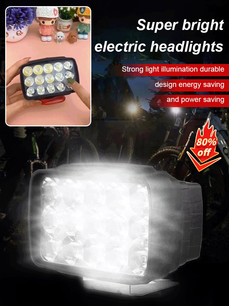 Super bright electric car headlight