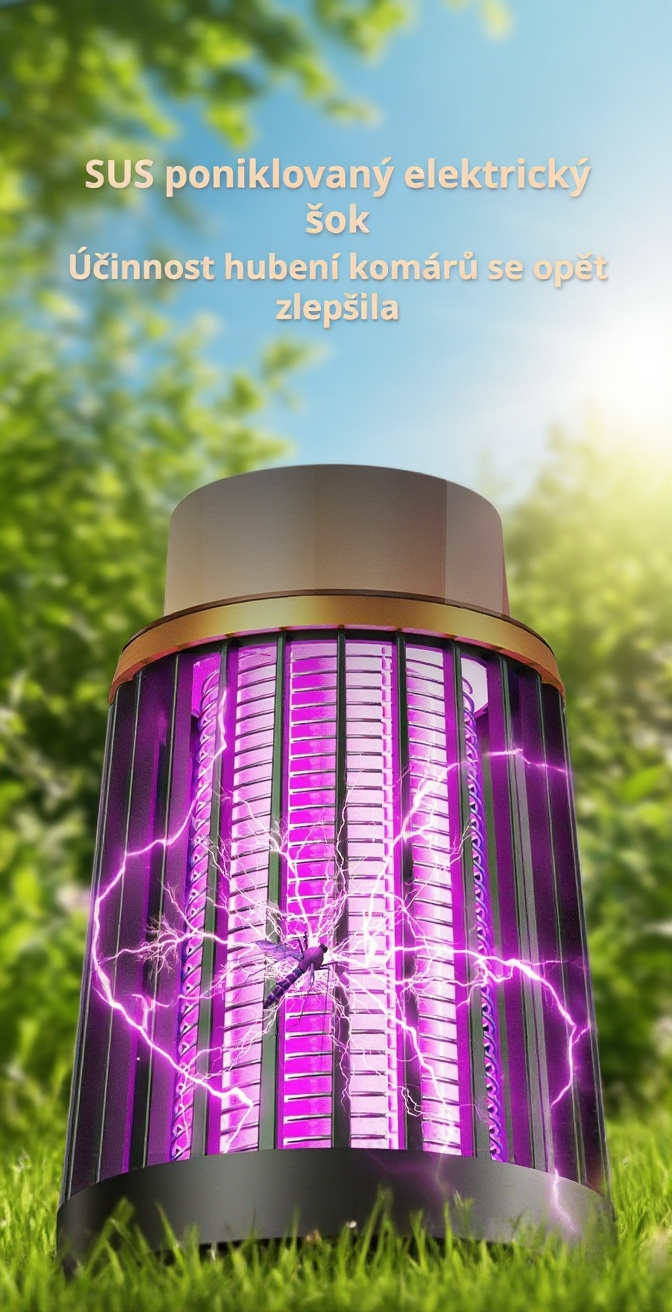 Noční světlo integrované v lapači komárů