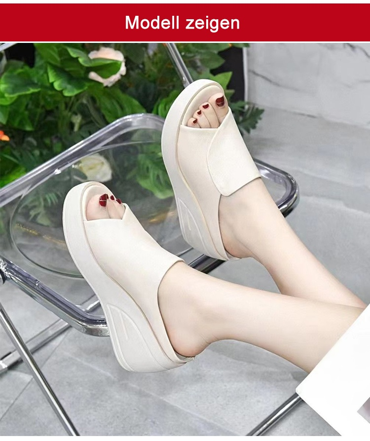 Dicke Sohle schräge Absatz Sandalen für Frauen