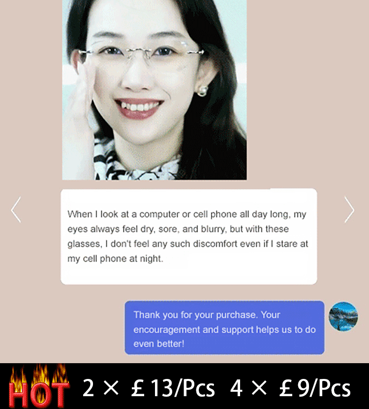 Intelligent varifocal anti-blue light anti-fatigue HD presbyopia glasses