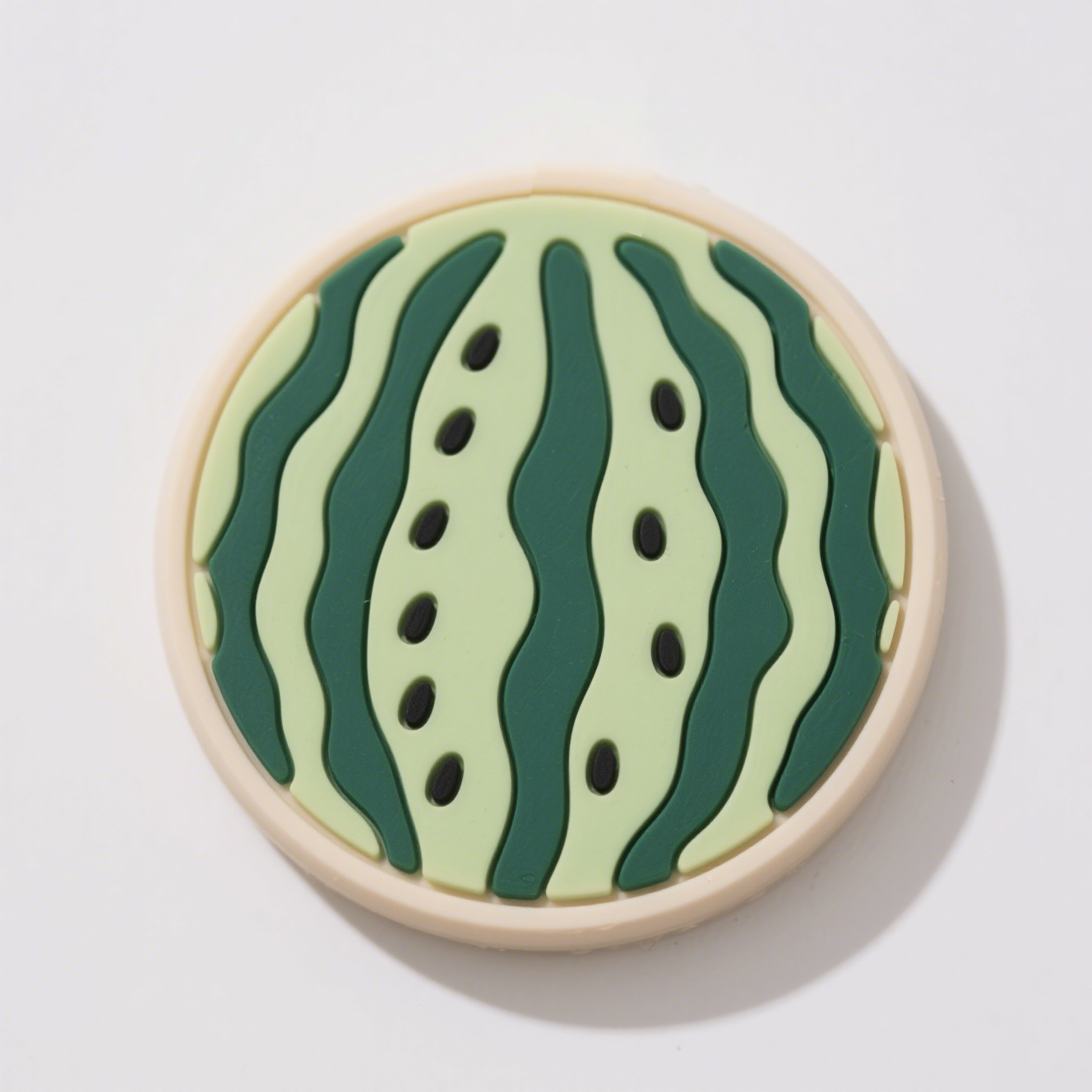 Magnetischer Kühlschrankmagnet in Wassermelonenform mit Gummiadsorption