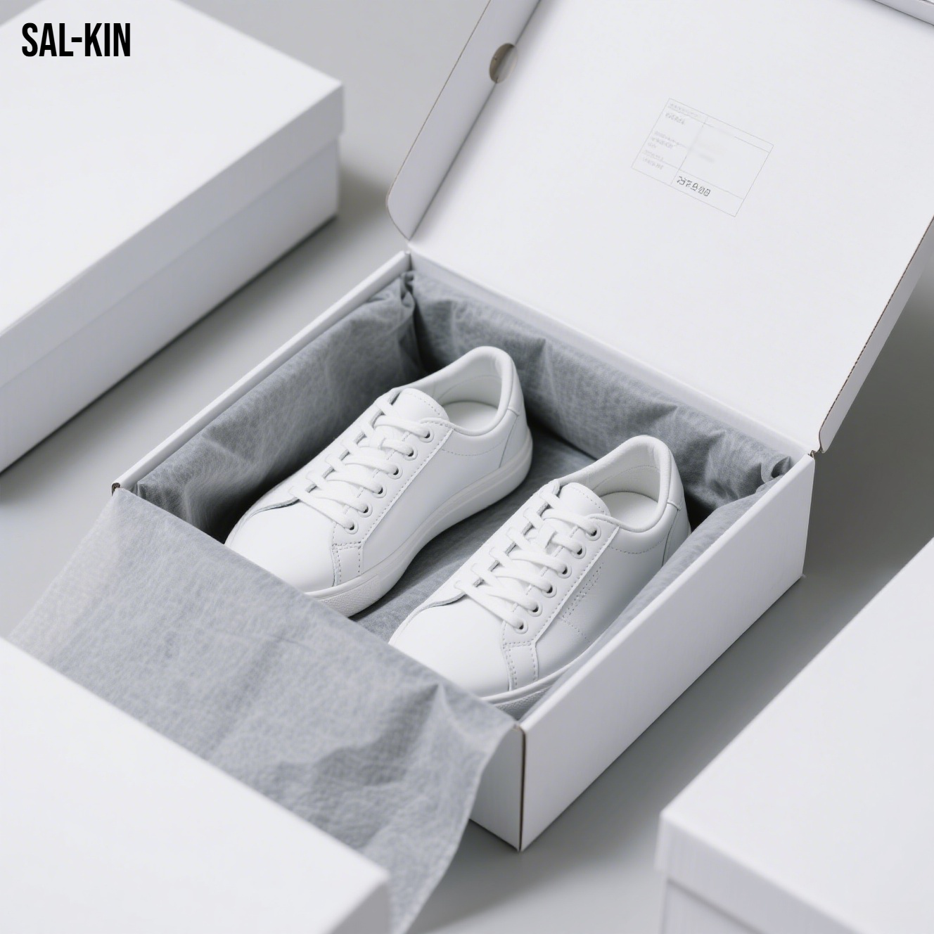 세련된 흰색 스니커즈