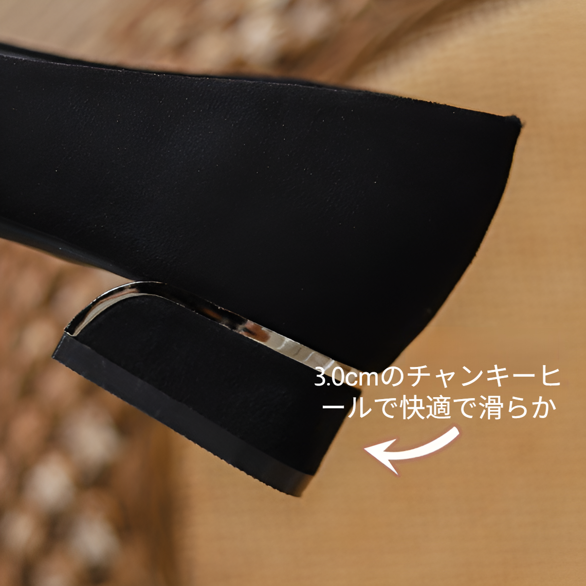 オフィス向け春秋新作ブラックスエードシューズ